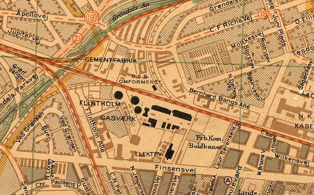 Kort over Frederiksberg 1939
