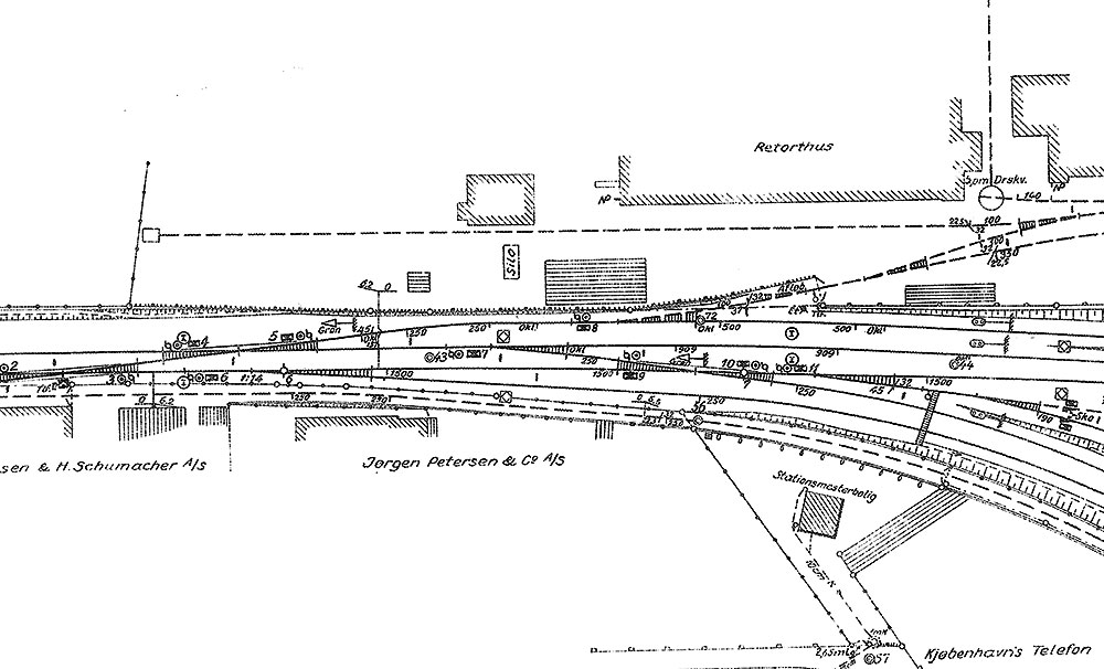 Sporplan Frederiksberg Gasværk 1947